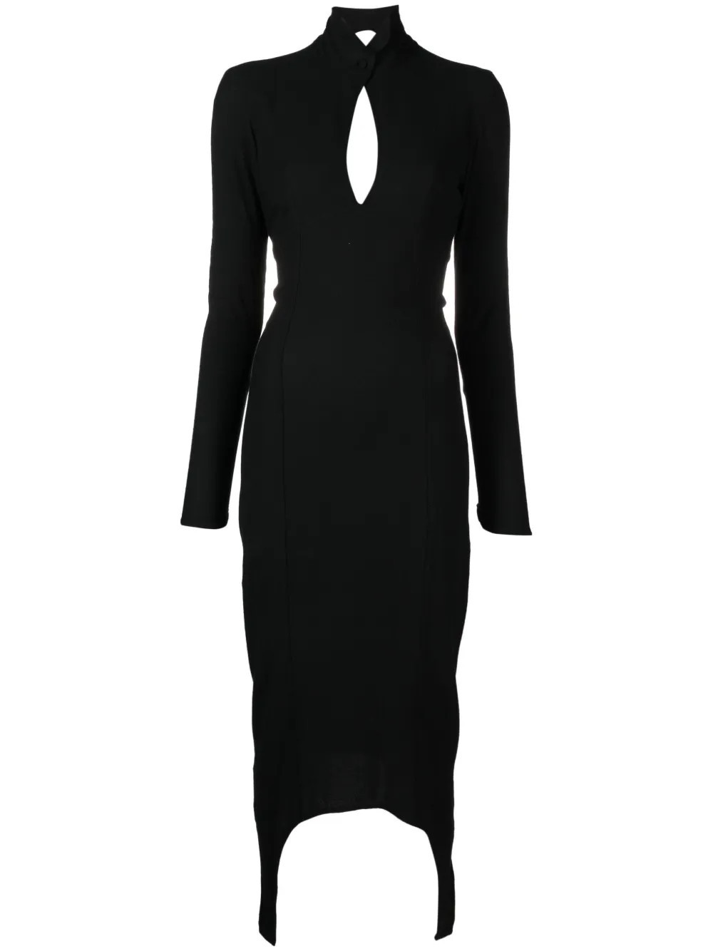 Patou open-back midi dress - Black | Farfetch Global