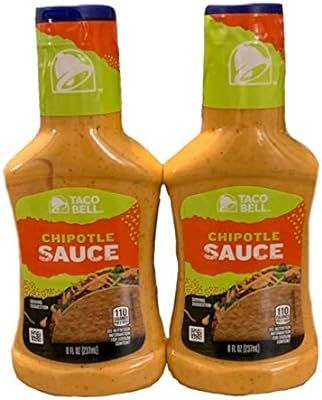 Taco Bell Chipotle Sauce | Chipotle Sauce 8 oz | Great for Tacos, Wraps, and Salads | Pack of 2 |... | Amazon (US)