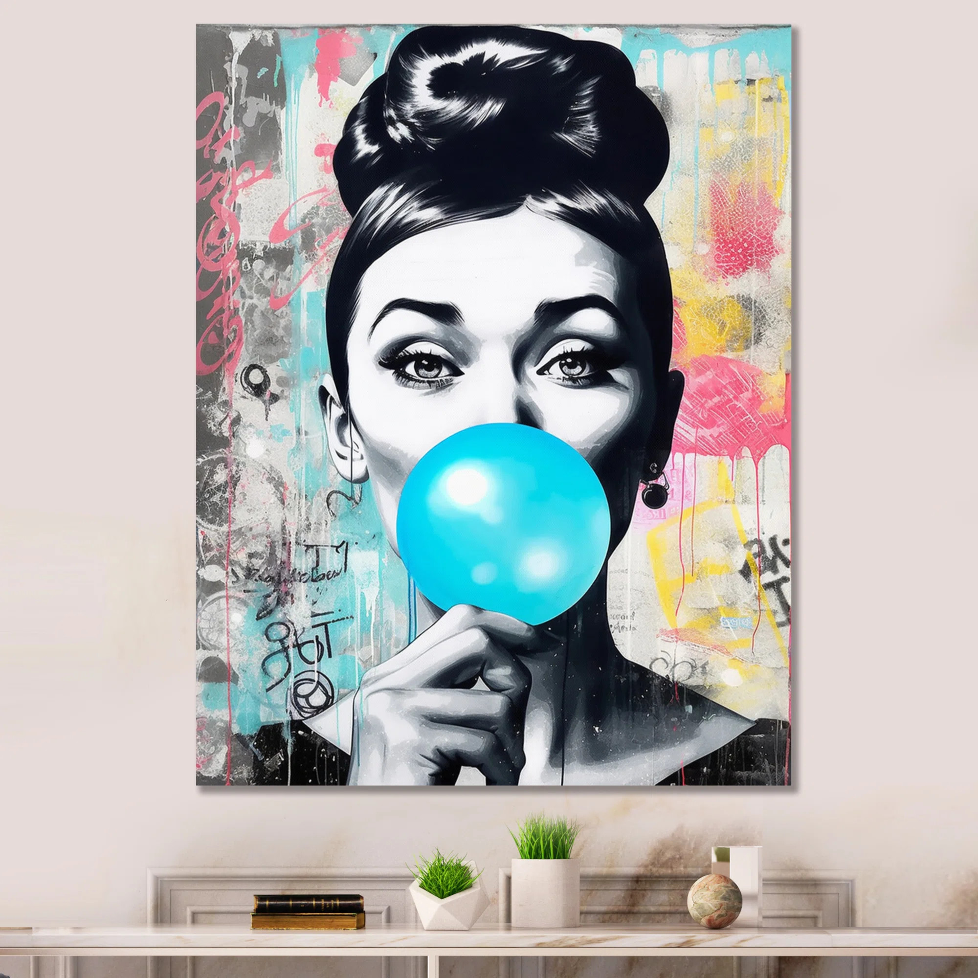 Lark Manor™ Blue Bubble Gum - Print on Canvas & Reviews | Wayfair | Wayfair North America