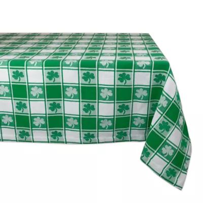 Design Imports Shamrock Woven Check Table Linen Collection | Bed Bath & Beyond