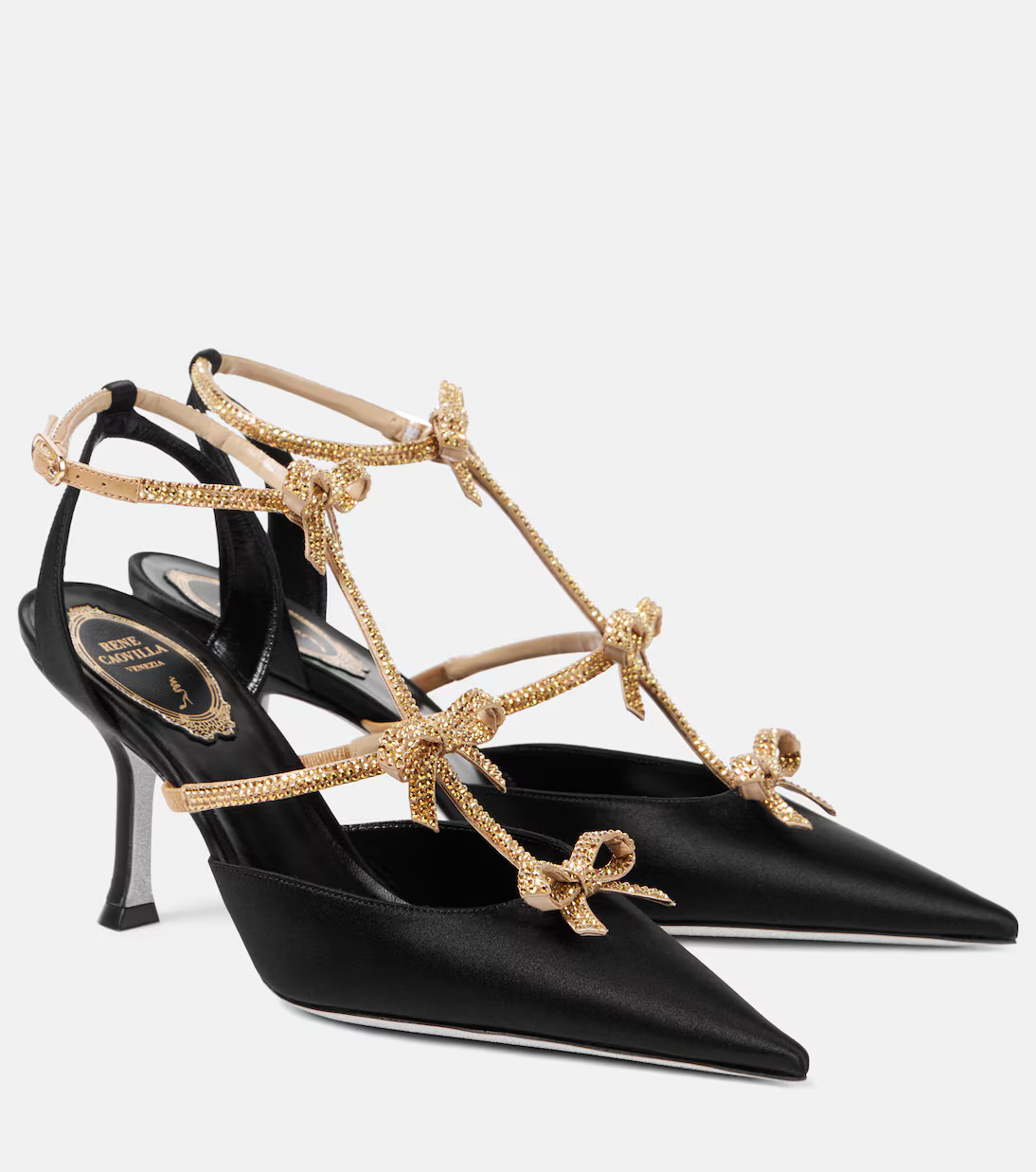 Caterina 80 embellished satin pumps | Mytheresa (US/CA)