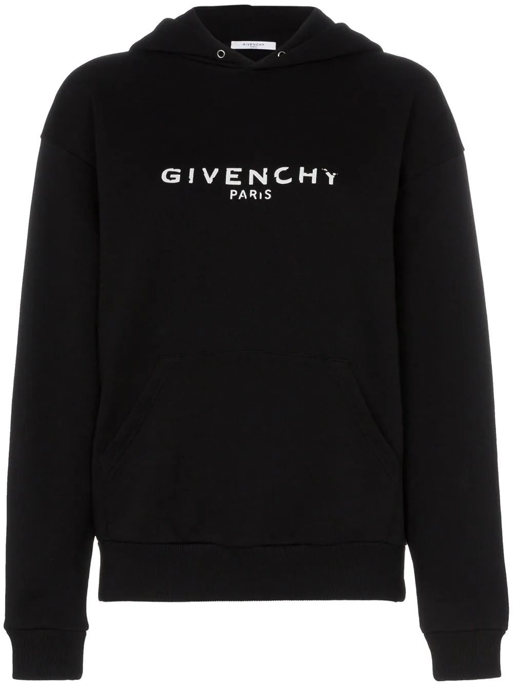 Givenchy oversized faded logo print hoodie - Black | FarFetch US