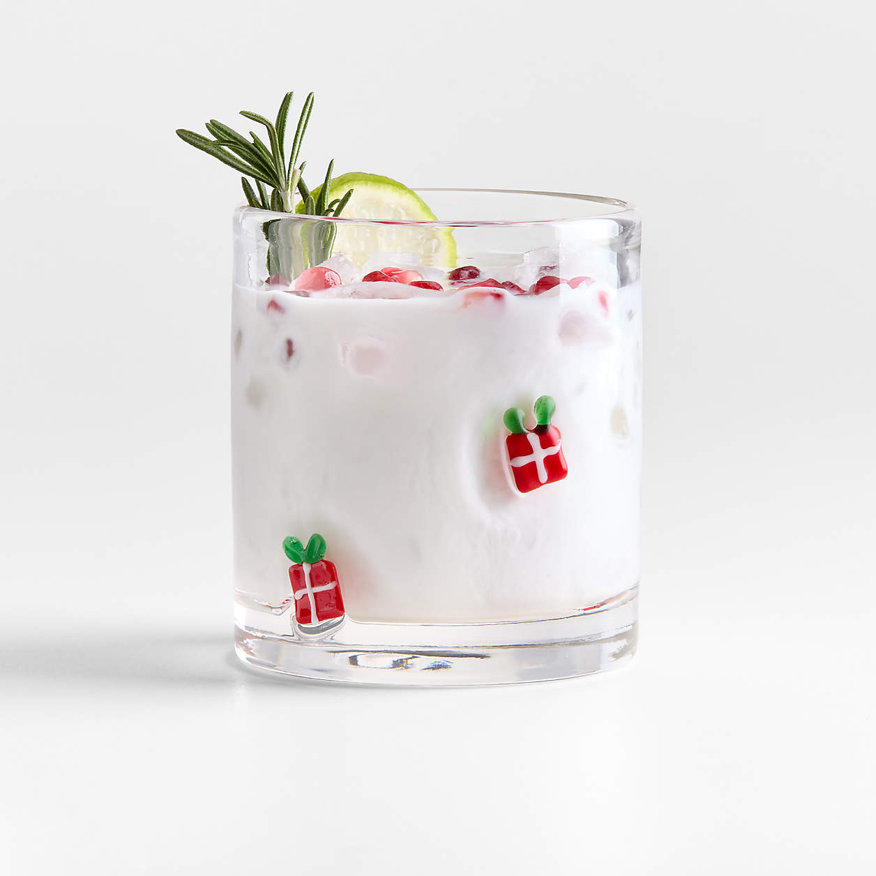 Holiday Presents Icon 15-oz. Double Old-Fashioned Glass + Reviews | Crate & Barrel | Crate & Barrel