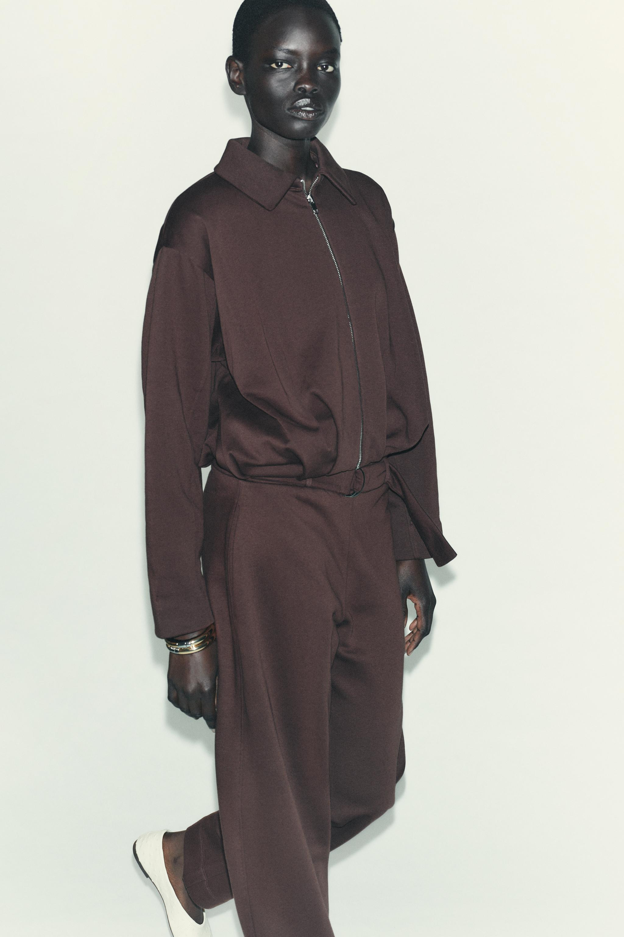 PLEATED FLEECE BOMBER JACKET | Zara UK