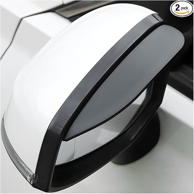 Blilo 2PCS Car Rear View Mirror Rain Visor Guard, Carbon Fiber Auto Mirror Rain Visor Smoke Guard... | Amazon (US)