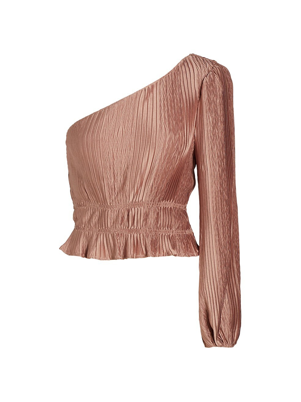 ASTR The Label Zona Pleated One-Shoulder Top | Saks Fifth Avenue