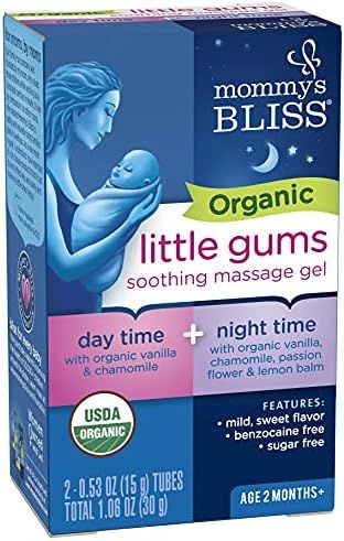 Mommy's Bliss Organic Little Gums Soothing Massage Gel Day and Night Combo Helps with Tender Age Mon | Amazon (US)