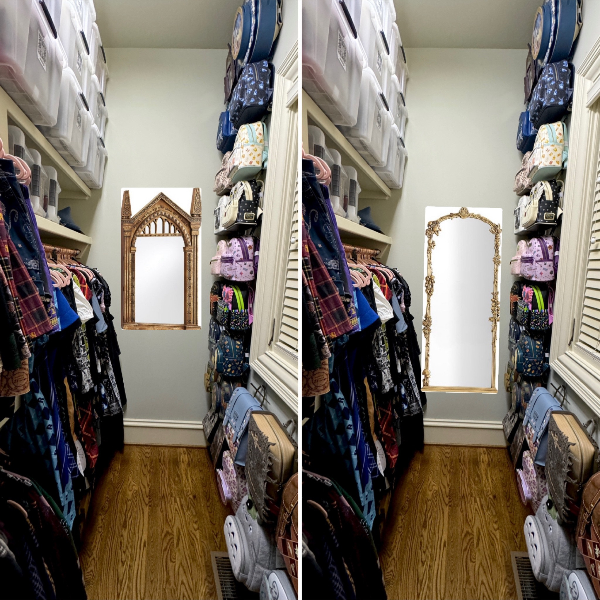 Trying to decide which mirror for my closet. Love the Erised jewelry cabinet but the Herbology full length mirror is also beautiful! Good thing they’re both on sale 

#LTKGiftGuide #LTKHome