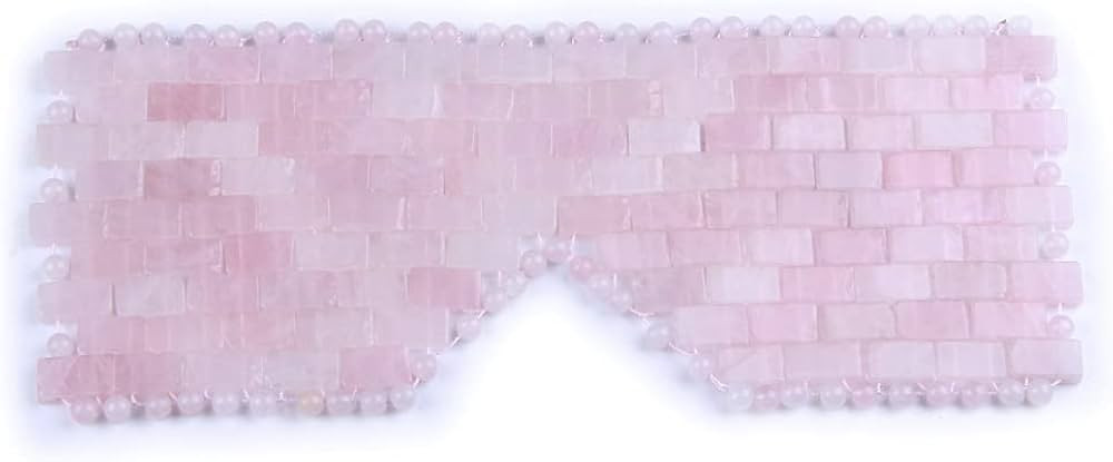 Natural Gemstone Jade Sleep Mask, Rose Quartz Eye Mask, Anti-Aging Hot or Cold Using Stone Eye Ma... | Amazon (US)
