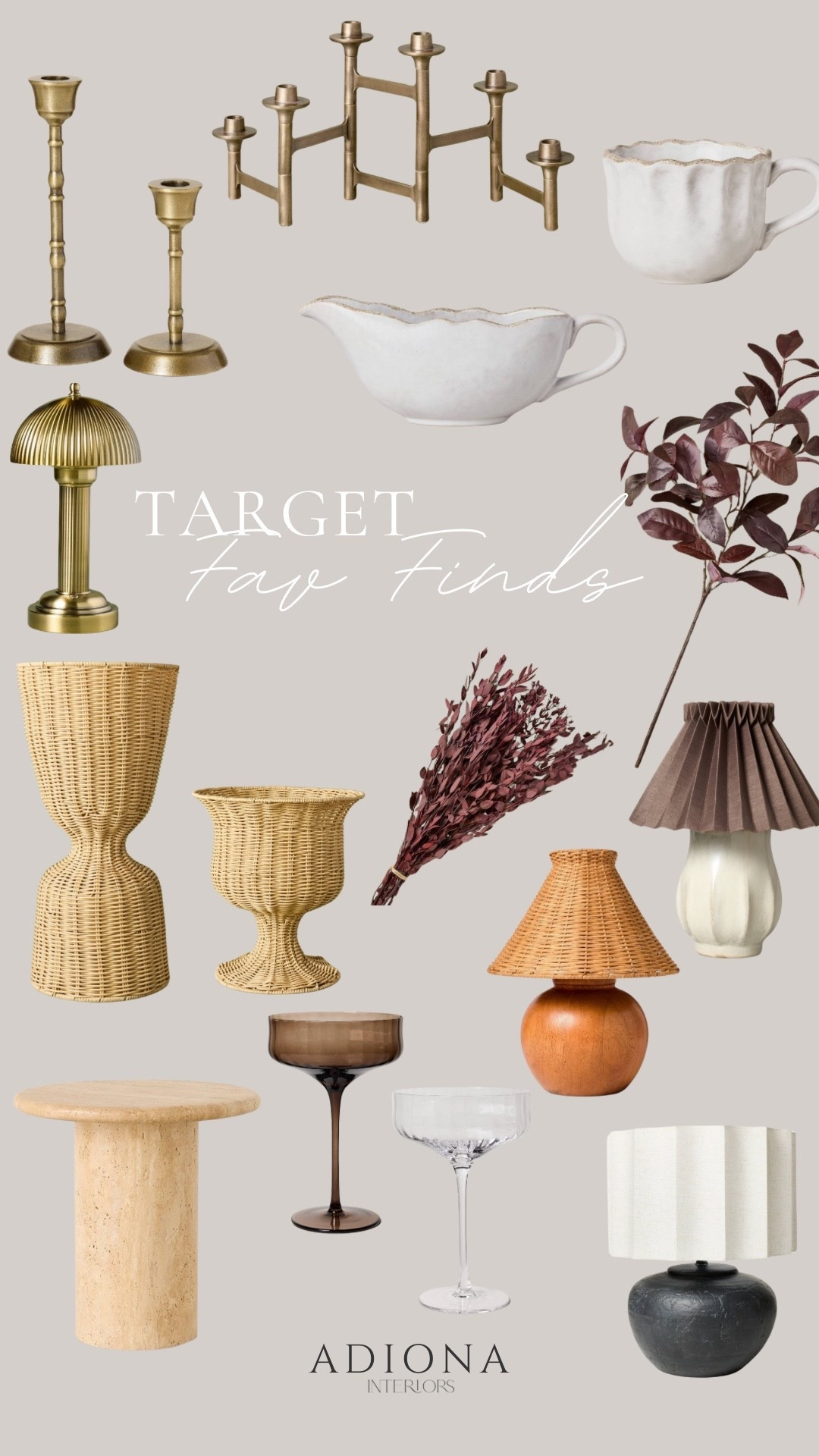 Target fav finds 

Target home, home decor, budget home, table lamps, fall faux leaves, faux stems, fall stems, woven planter, planters, glassware, side table, end table, candle holder, candelabra, gravy boat, mugs  

#LTKHome #LTKSaleAlert #LTKSeasonal
