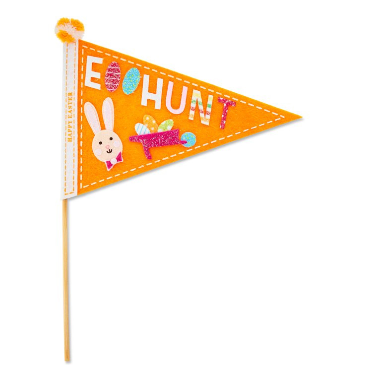 Easter Orange Egg Hunt Pennant Decoration, 12.8 in, Way To Celebrate - Walmart.com | Walmart (US)
