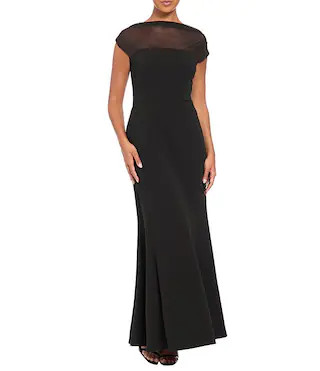 Maggy London Illusion Long Dress | Dillard's