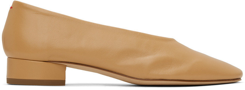 Aeyde Beige Delia Ballerina Flats | SSENSE