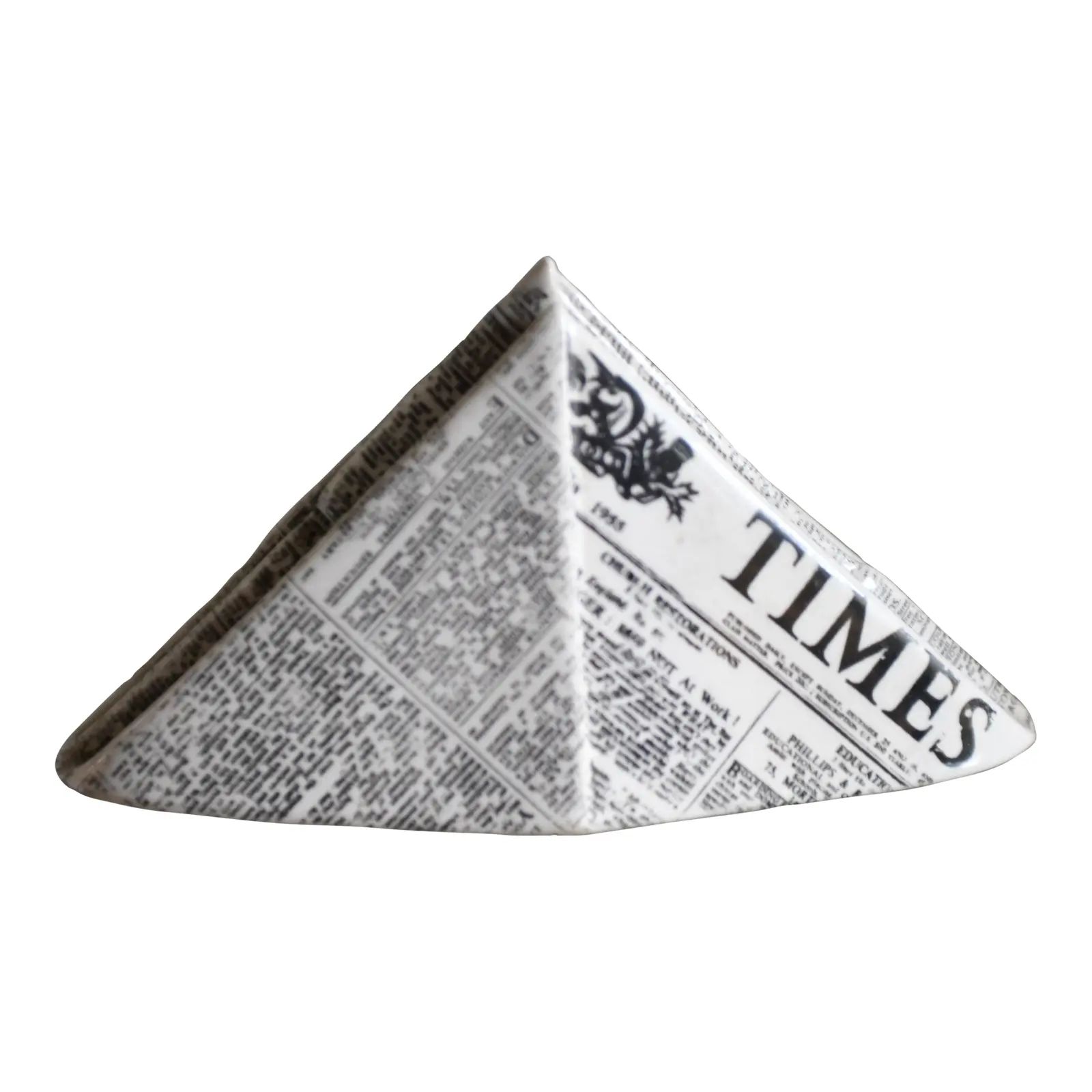 Vintage London Sunday Times Ceramic Folded Newspaper Paperweight | Chairish