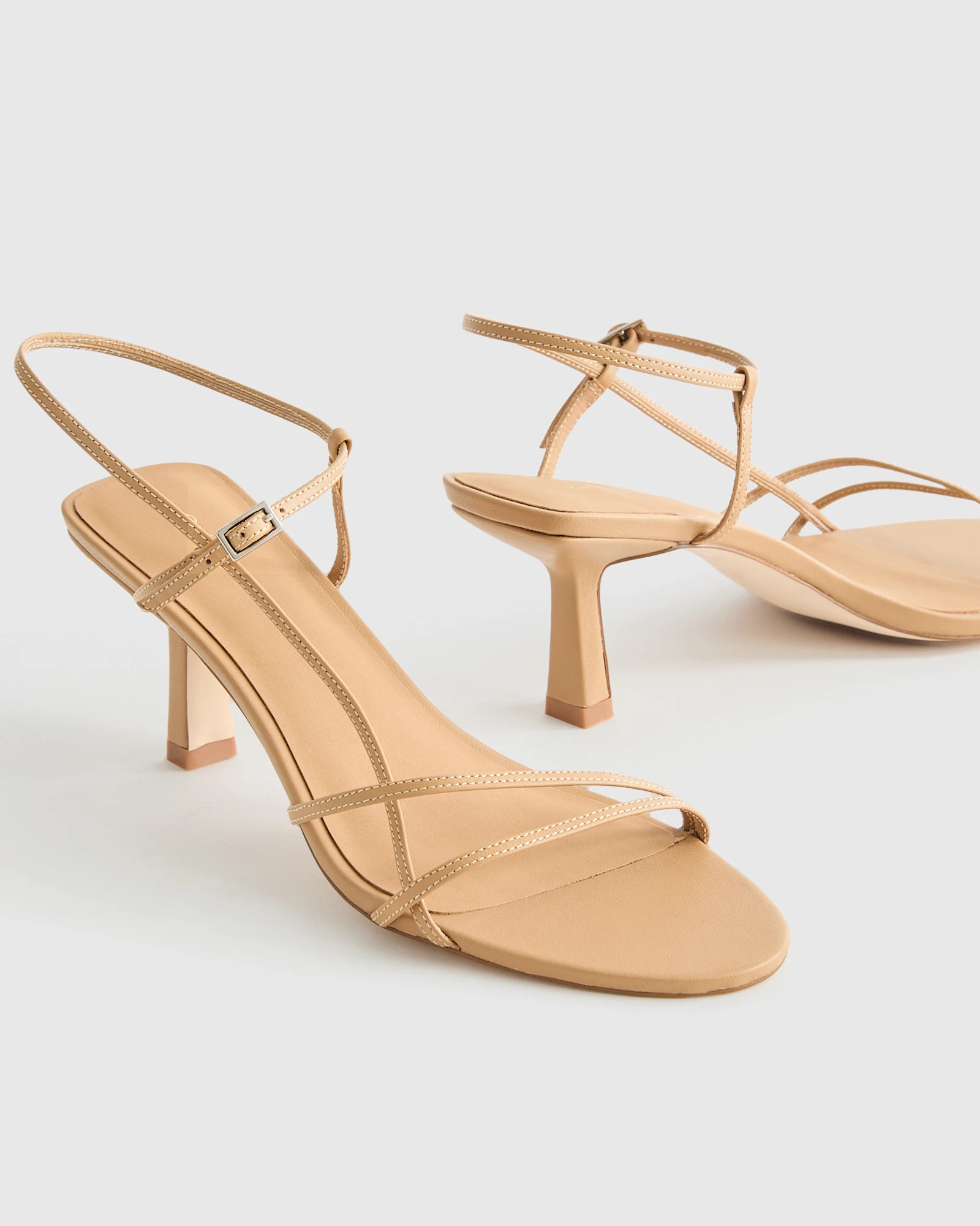 Italian Leather 70mm Strappy Heel | Quince