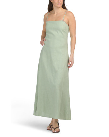 Linen Blend Strapless Maxi Dress | Marshalls