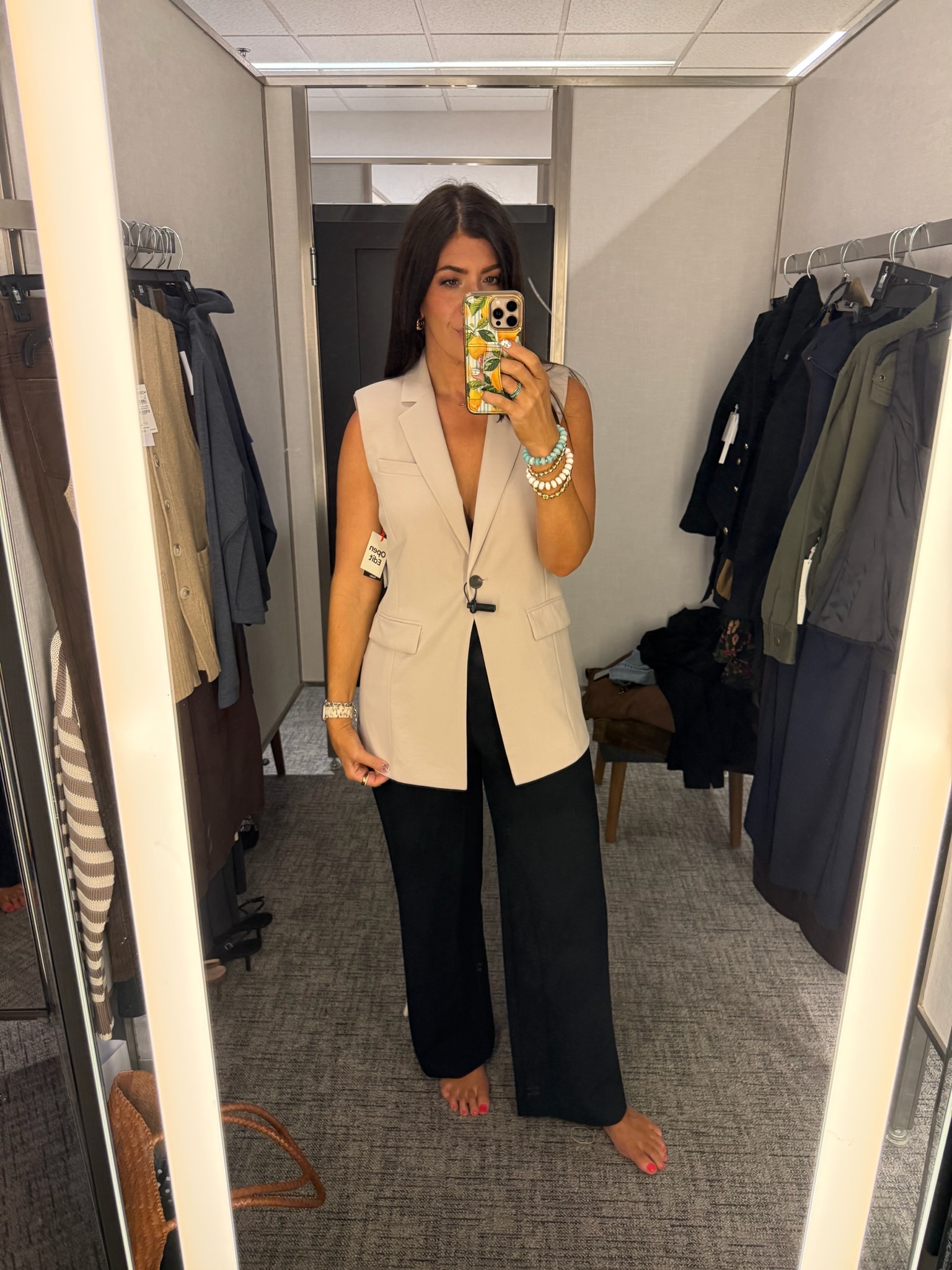 Nordstrom sale finds, In an 8/m top and bottoms, 29 jeans in all but Levi’s (30) 

Workwear, midsize fall outfits , nsale, easy outfit, what to wear, fall midsize outfit, ootd, midsize fall, causal, trousers, work vest, office attire, workwear, midsize workwear