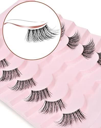 False Eyelashes Half Lashes Natural Look Wispy Lashes Cat Eye Lashes Pack Half Lash Corner Lashes... | Amazon (US)