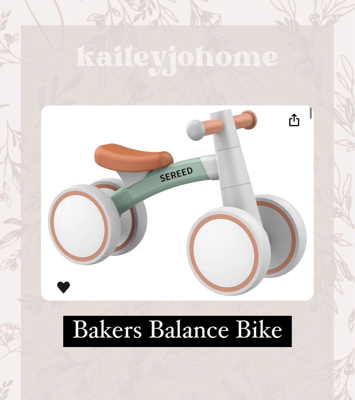 Balance bike for 1 year old! On sale

#LTKBaby #LTKSaleAlert #LTKKids