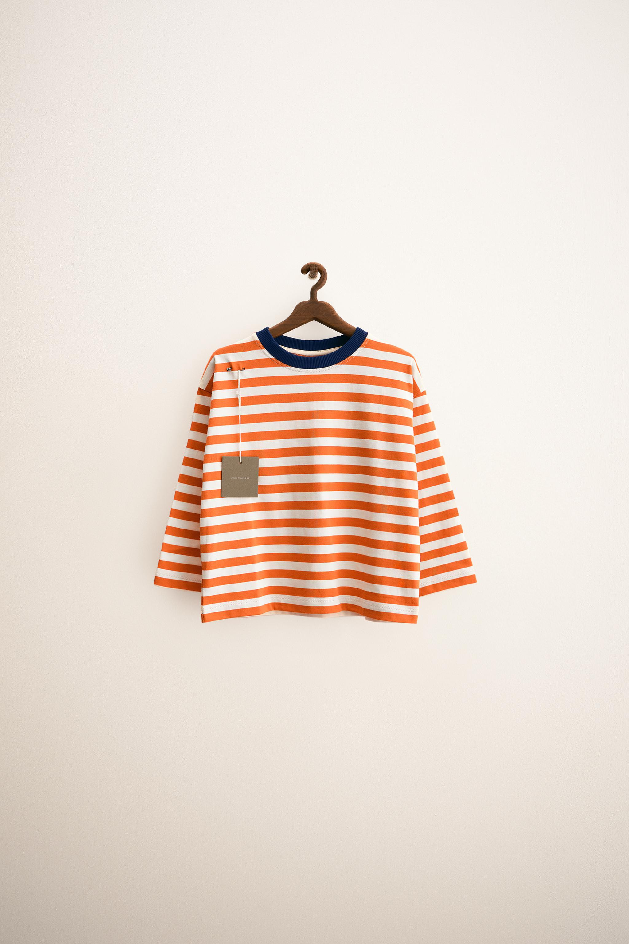 ZARA TIMELESS - STRIPED TOP WITH TRIM | Zara US
