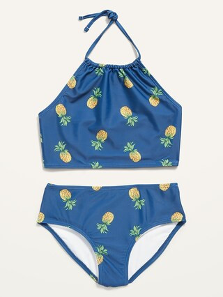Printed Halter Tankini Swim Set for Girls | Old Navy (US)