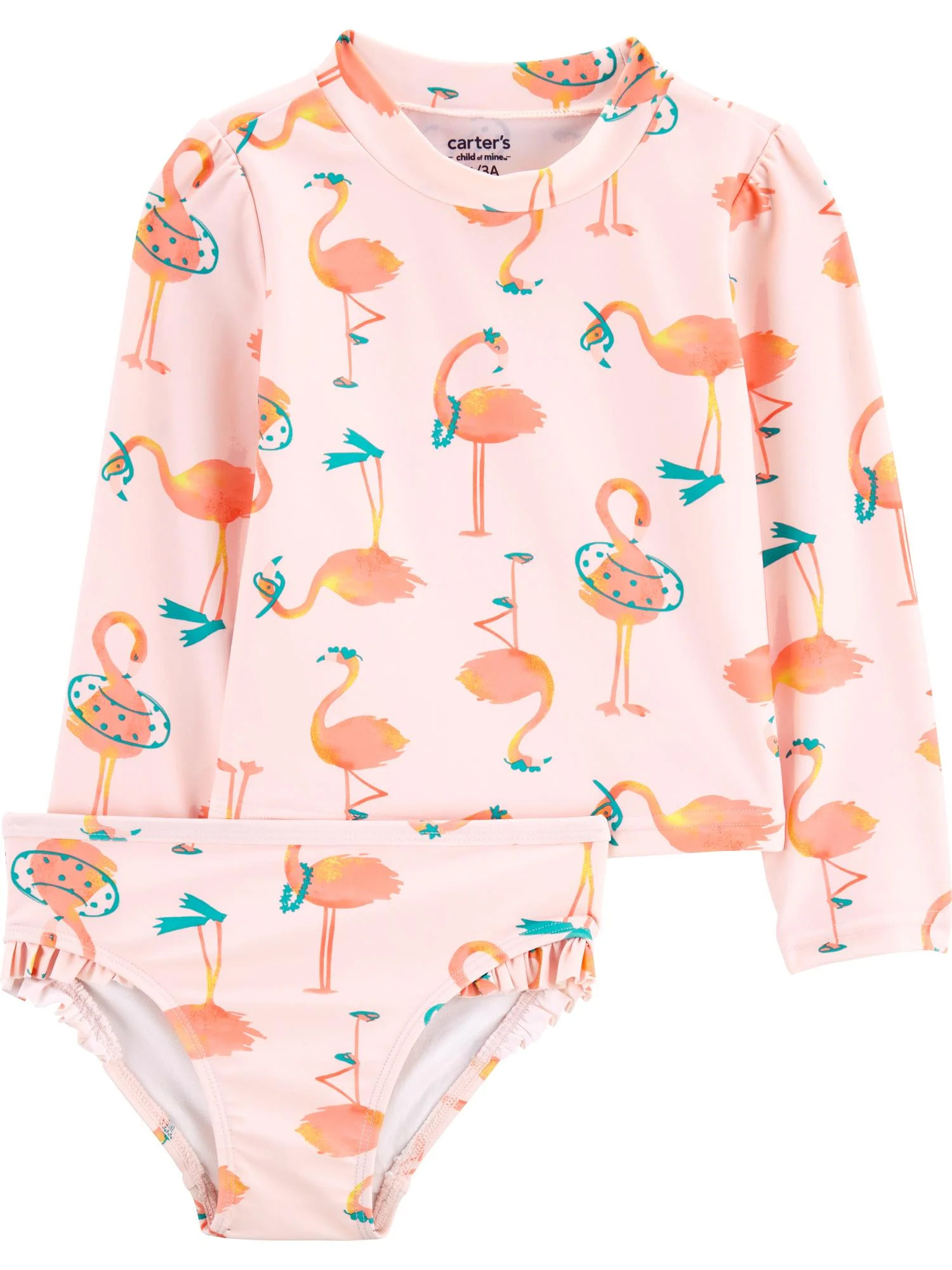 Carter’s Child of Mine Baby and Toddler Girl Two-Piece Rash Guard Set, Sizes 0/3M-5T - Walmart.... | Walmart (US)