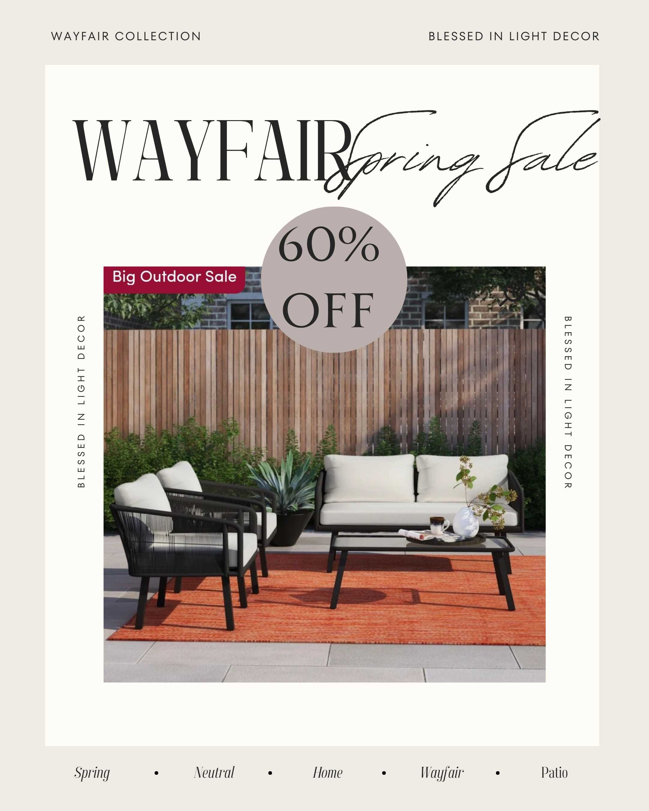 Wayfair outdoor patio 60%off #spring2024 #outdoors #patio #wayfairhome #wayfair #wayfairfinds #deals #sale #spring #home 

#LTKsalealert #LTKhome #LTKSeasonal