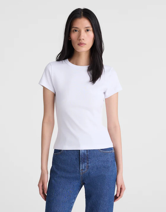 The '90s Crewneck Tee in Compact Cotton | Madewell