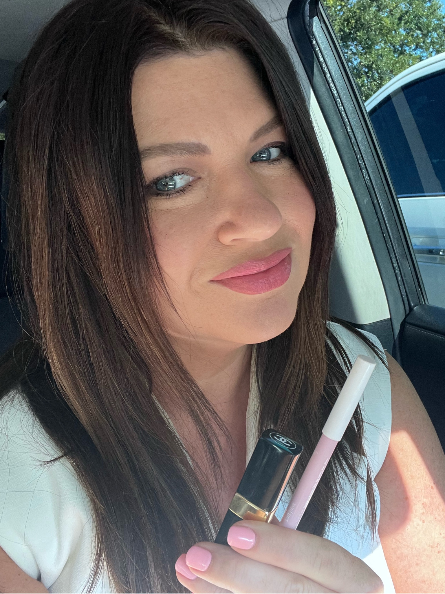 Chanel edith lip color with tarte soft pink liner 

#LTKOver40 #LTKBeauty #LTKWorkwear