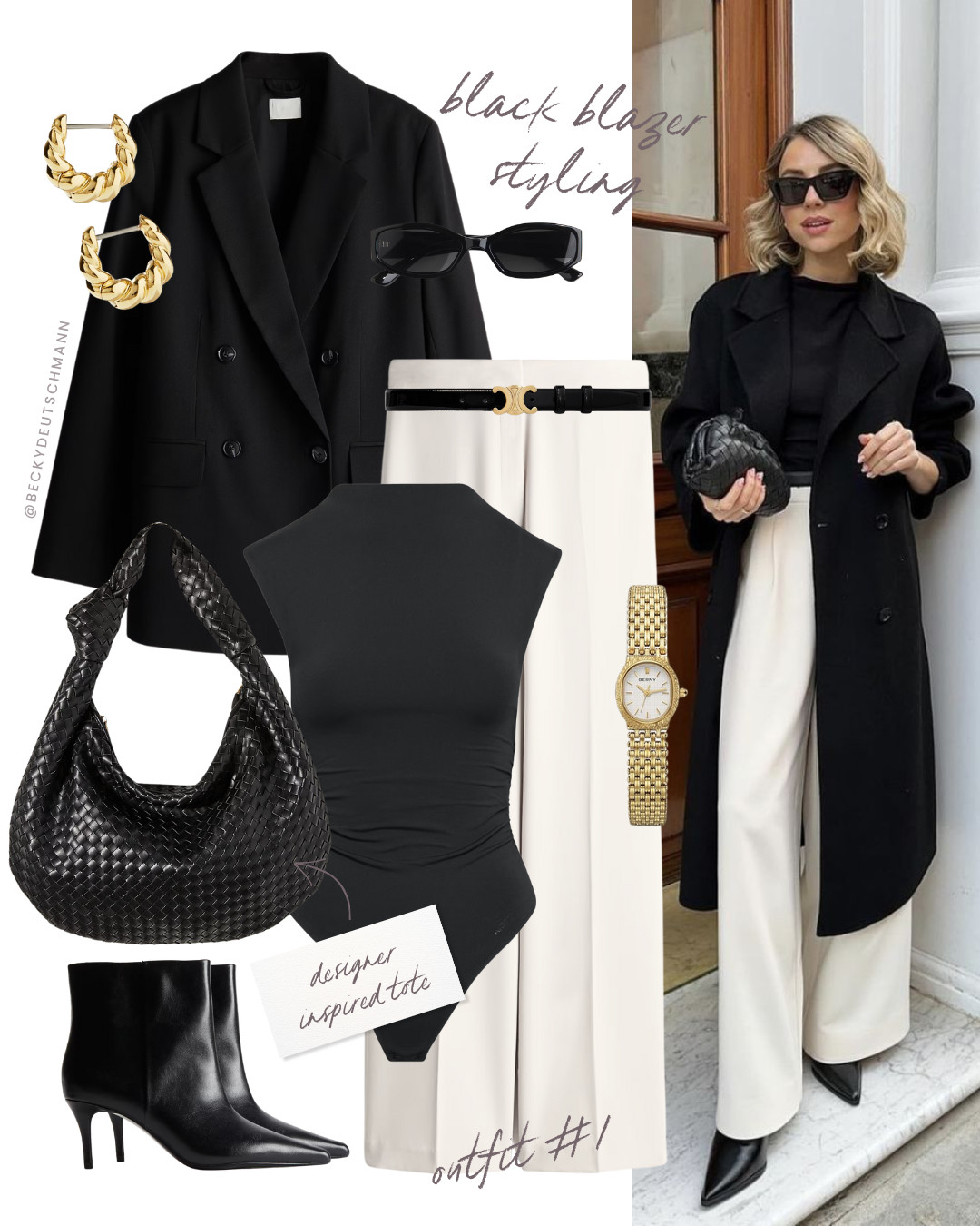 You can do so much with a classic black blazer. Here are 3 ways to style yours. This one’s from @hm for $59.99. Which look do you love most? 🖤 Images & inspo sourced from Pinterest.

outfit ideas. outfit inspiration. black blazer. workwear. office outfits. elevated fashion. luxe style. old money style. classy outfits. women's fashion. spring fashion.   

 #LTKspring #LTKstyletip #LTKbag