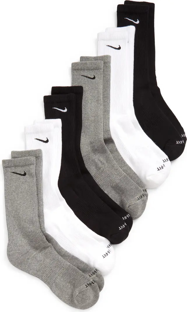 Nike Dry 6-Pack Everyday Plus Cushion Crew Training Socks | Nordstrom | Nordstrom