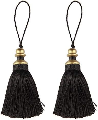 HedongHexi 2 Pack Tassel Key Tassel with Loops, Handmade Tassel Craft, DIY Accessories for Home Deco | Amazon (US)