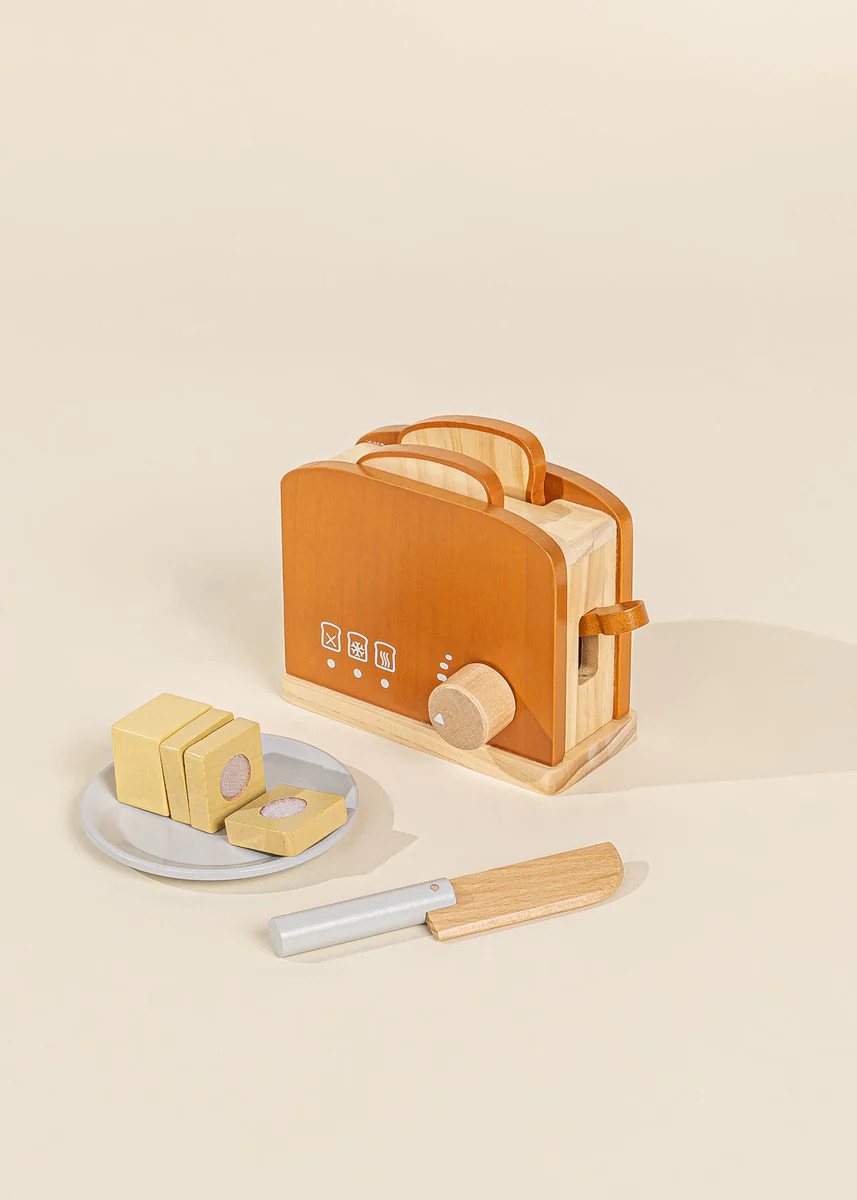 Wooden Toaster Play Set - Toy Kitchen - TERA | Coco Village