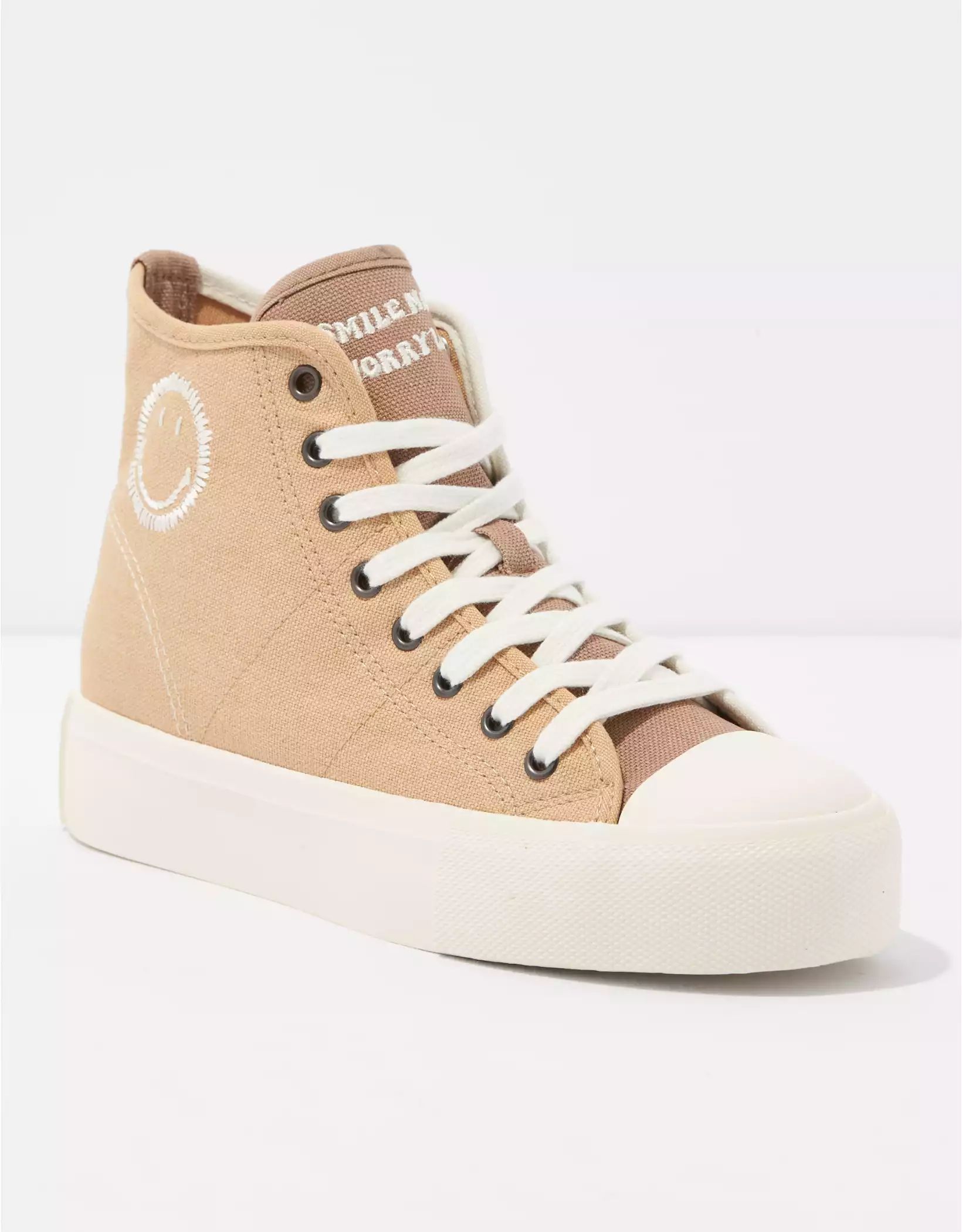 AE Platform Smiley® Colorblock High-Top Sneaker | American Eagle Outfitters (US & CA)
