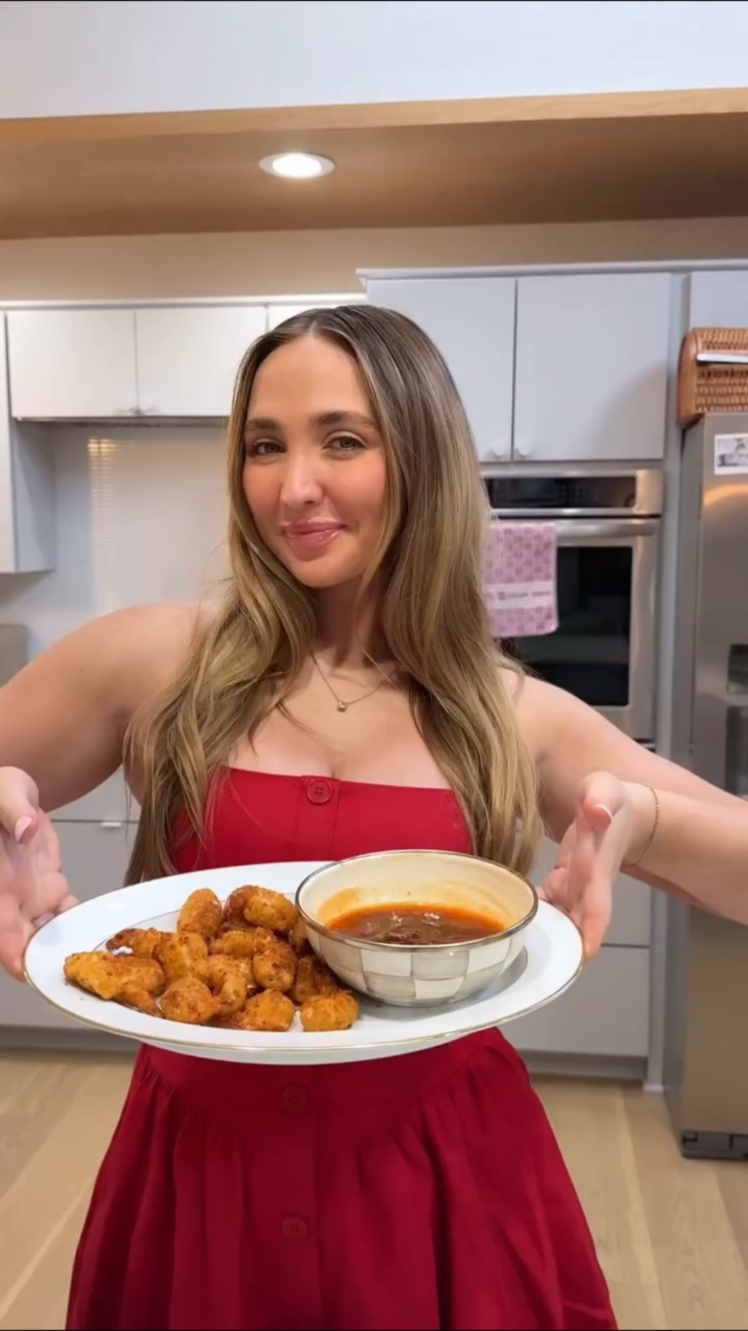 the easiest app for hosting- coconut shrimp with sweet chili lime dipping sauce 🥥🍋‍🟩🍤 I used @gortonsseafood coconut shrimp (so easy- bakes in under 15 mins) & while that was in the oven I made the dipping sauce. 1/2 c of sweet chili sauce with 1 tsp of garlic. heat that for a couple of minutes then add juice from half a lime & some cilantro & you’re good to go! 

#LTKWatchNow #LTKHome #LTKStyleTip