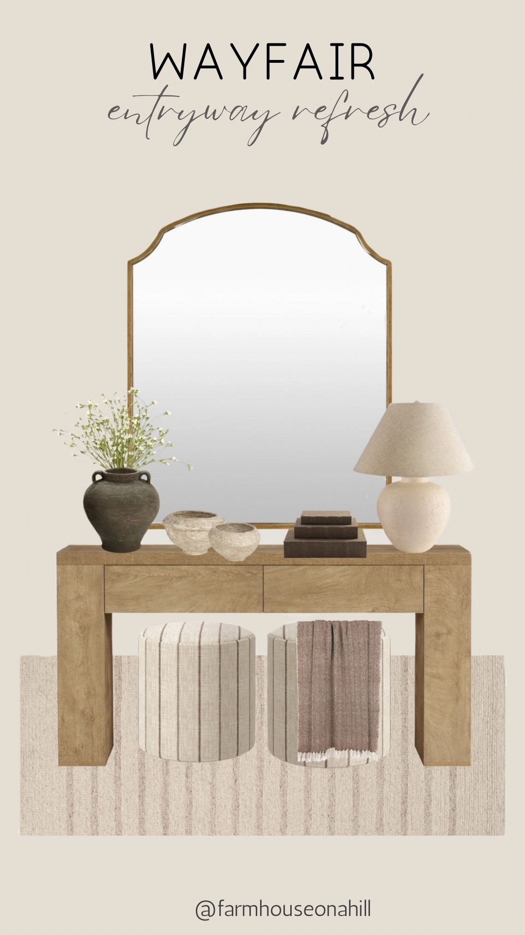 Wayfair entryway refresh!

Home decor 
Neutral decor 

#LTKSeasonal #LTKHome