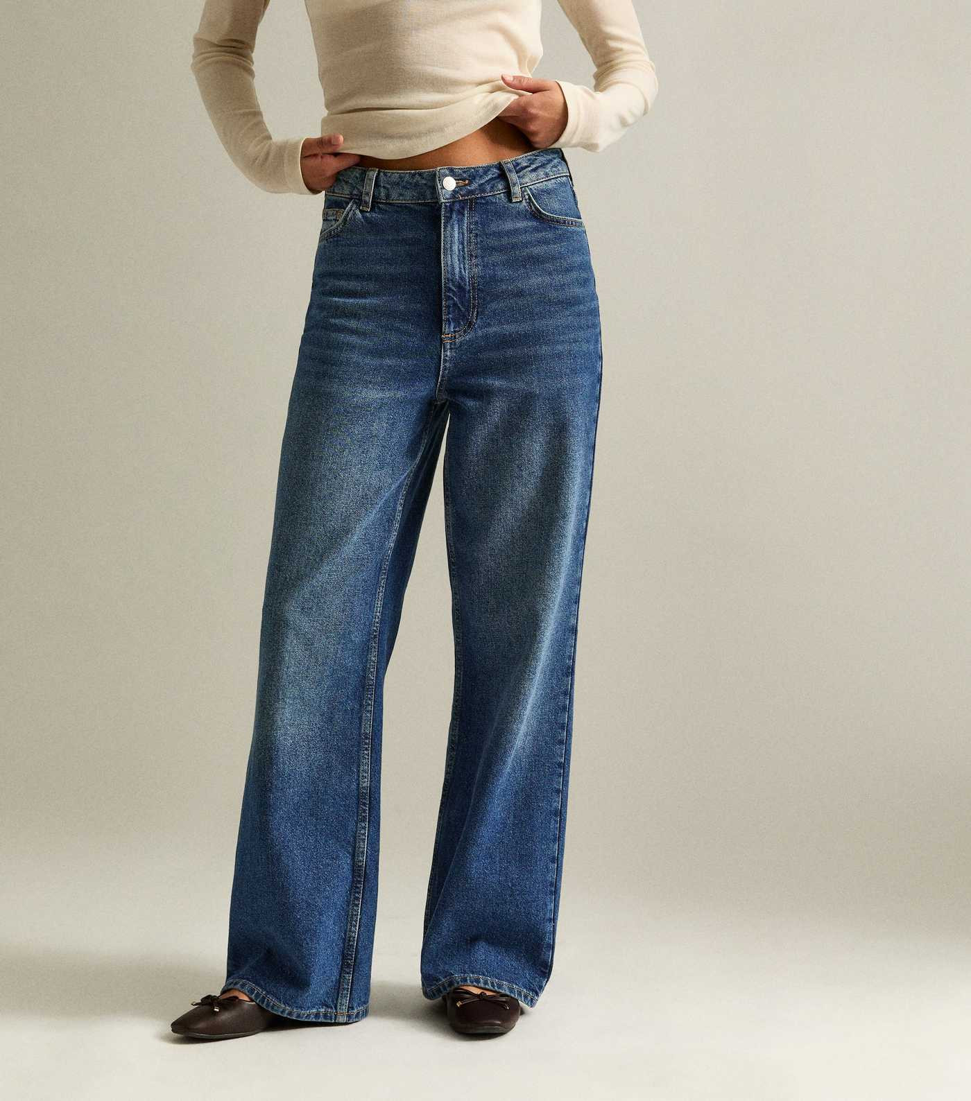Blue Adalae High-Waist Wide Leg Jeans
						
						Add to Saved Items
						Remove from Saved Ite... | New Look (UK)