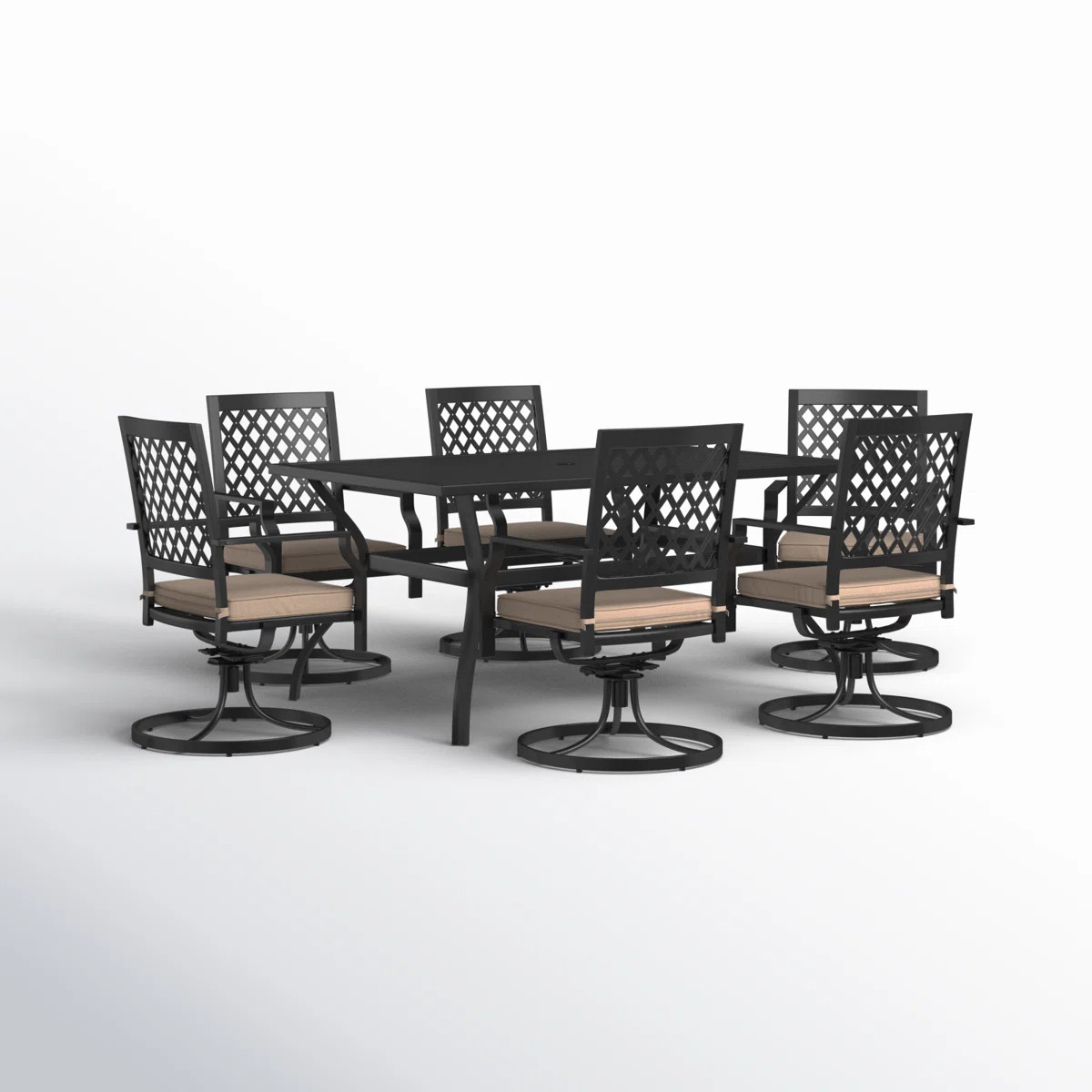 Alyah 6 - Person Patio Dining Set with Rectangular Table , Cushions Included | Wayfair North America