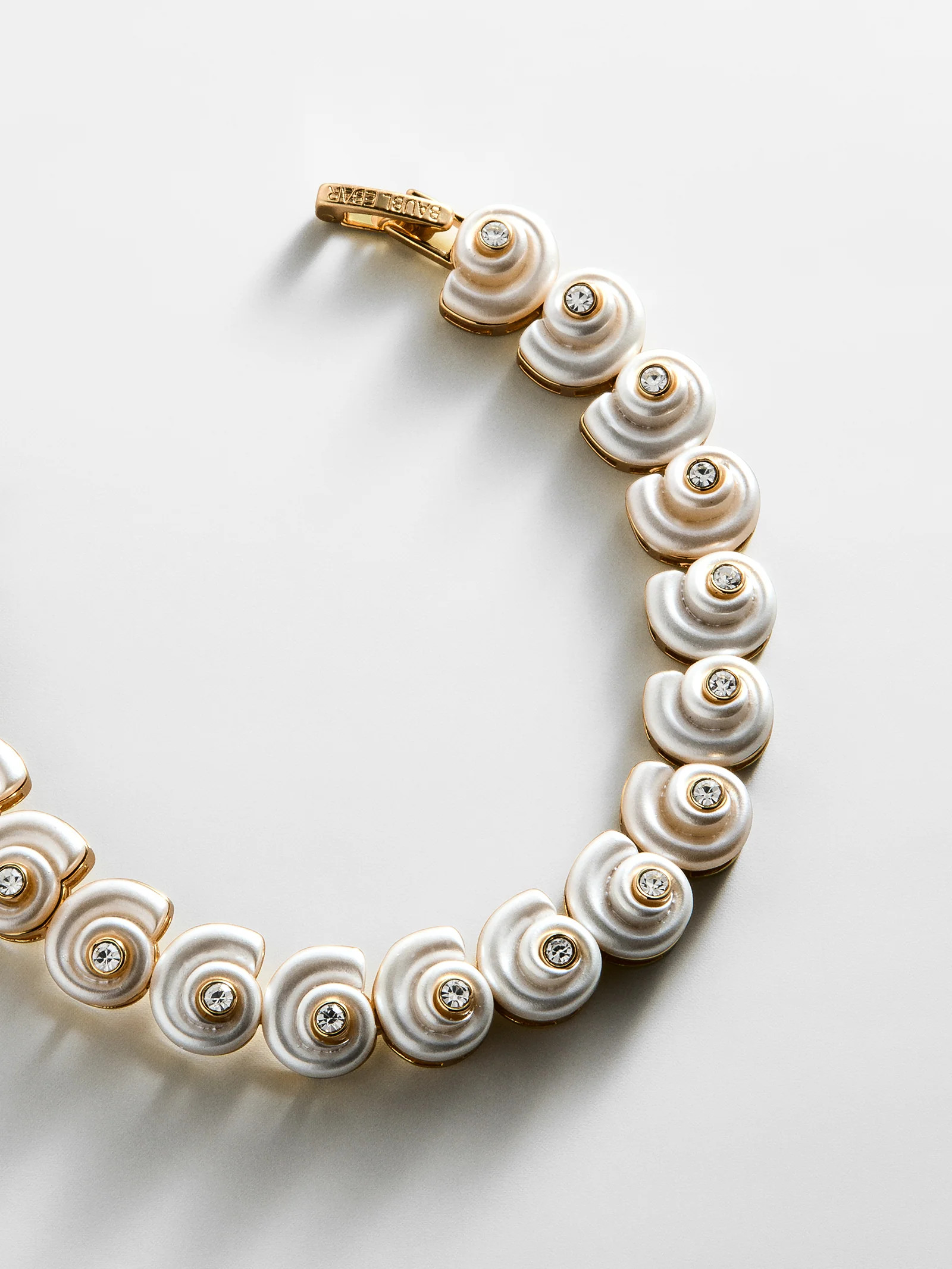 Santana Shell Tennis Bracelet - Gold/Pearl | BaubleBar