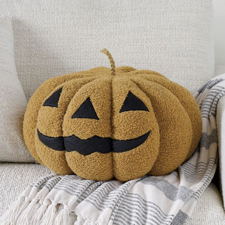 Oversized Jack-O-Lantern Pillow | Grandin Road