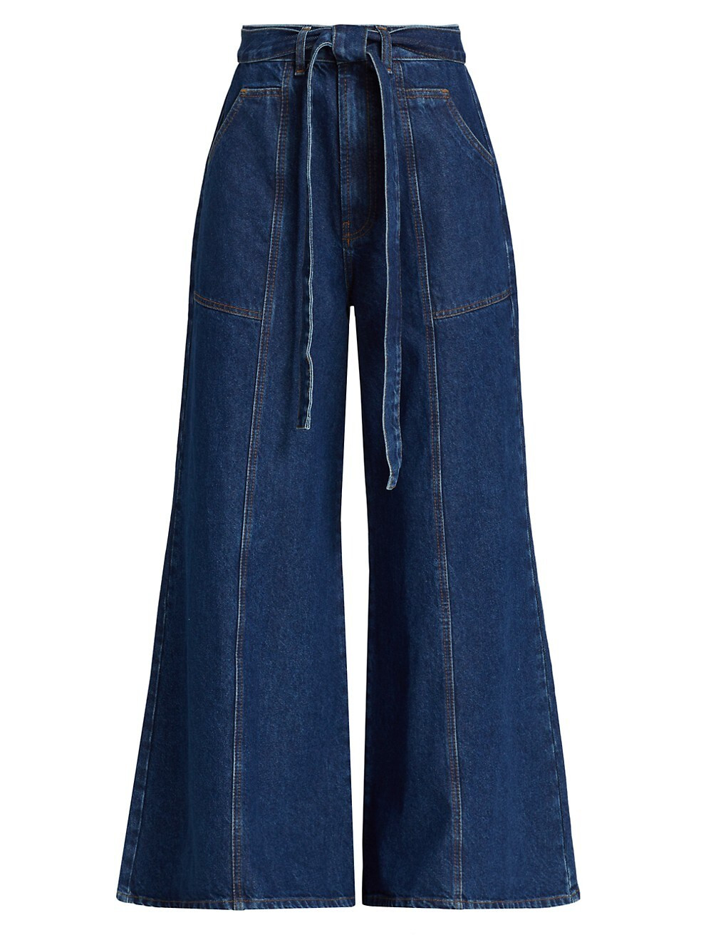 Belted Wide-Leg Jeans | Saks Fifth Avenue
