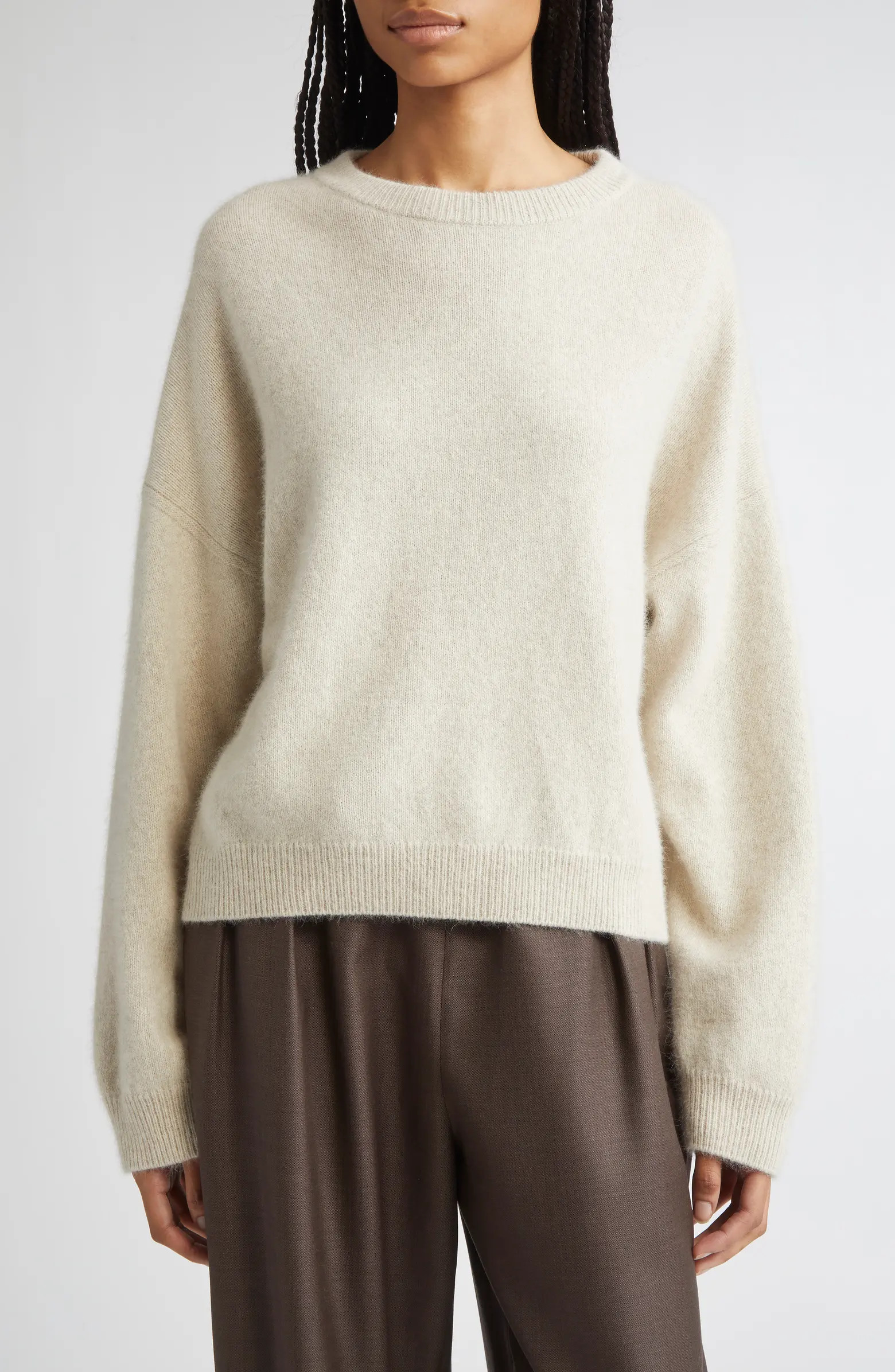 LOULOU DE SAISON Tristan Loose Fit Mercerized Wool & Yak Hair Blend Sweater | Nordstrom | Nordstrom