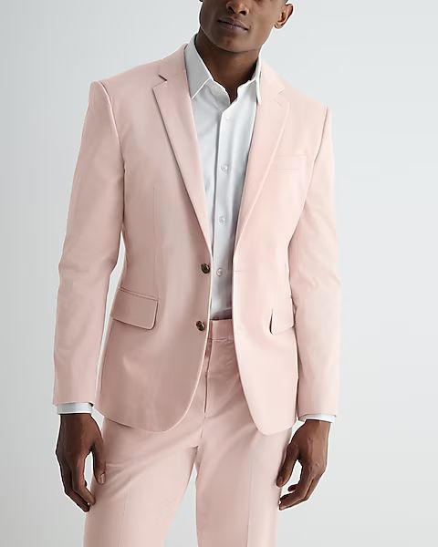 Extra Slim Pink Cotton Stretch Suit Jacket | Express