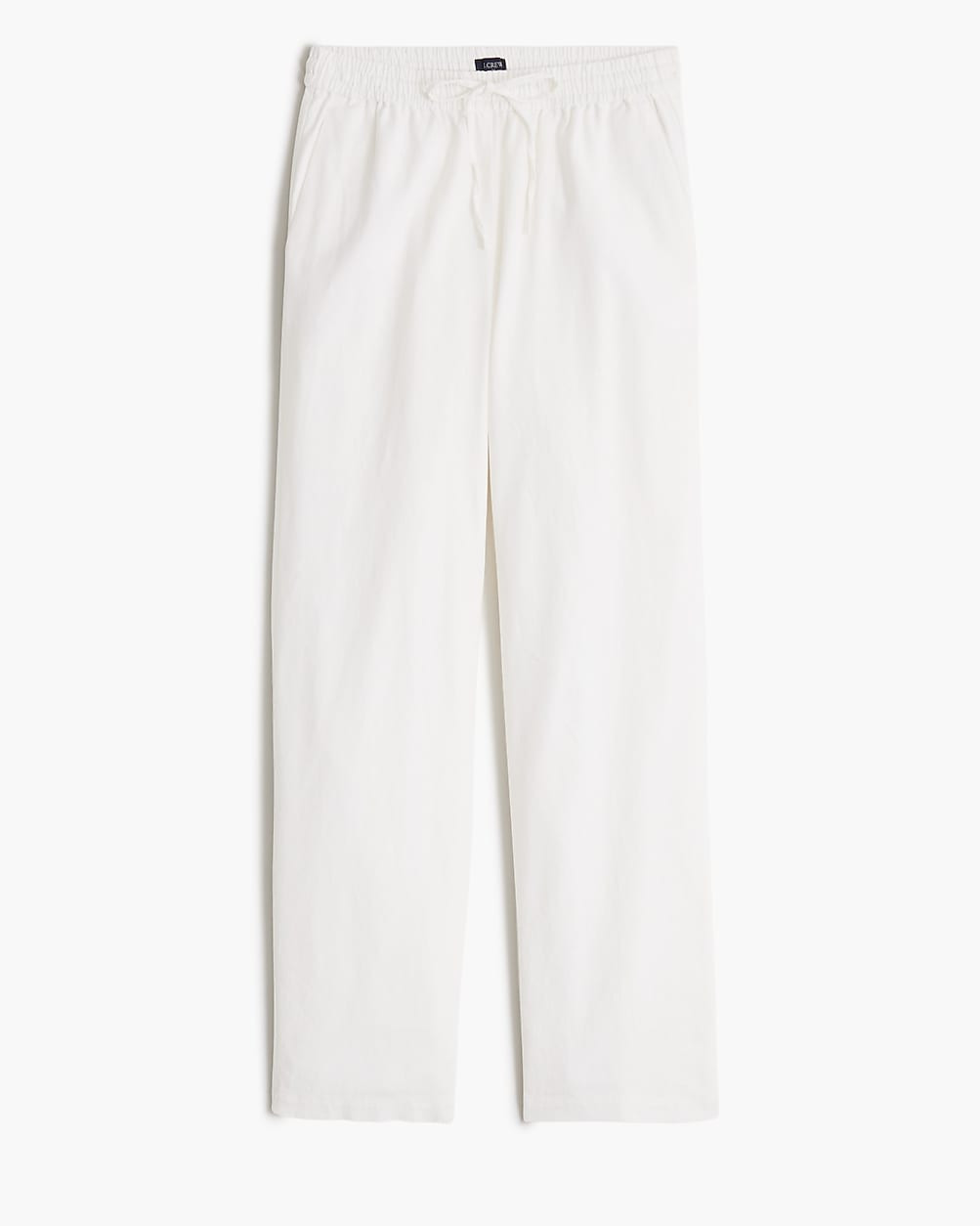 Linen-blend slim wide-leg drawstring pant | J.Crew Factory
