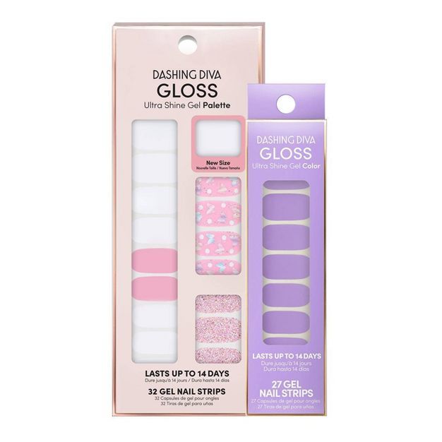 Dashing Diva Gloss Ultra Shine Gel Mani Bundle - Frillseeker & Enchanted Lilac | Target