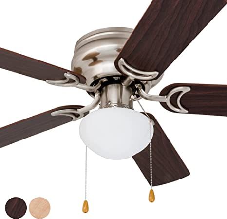 Prominence Home 80029-01 Alvina Led Globe Light Hugger/Low Profile Ceiling Fan, 42 inches, Satin ... | Amazon (US)