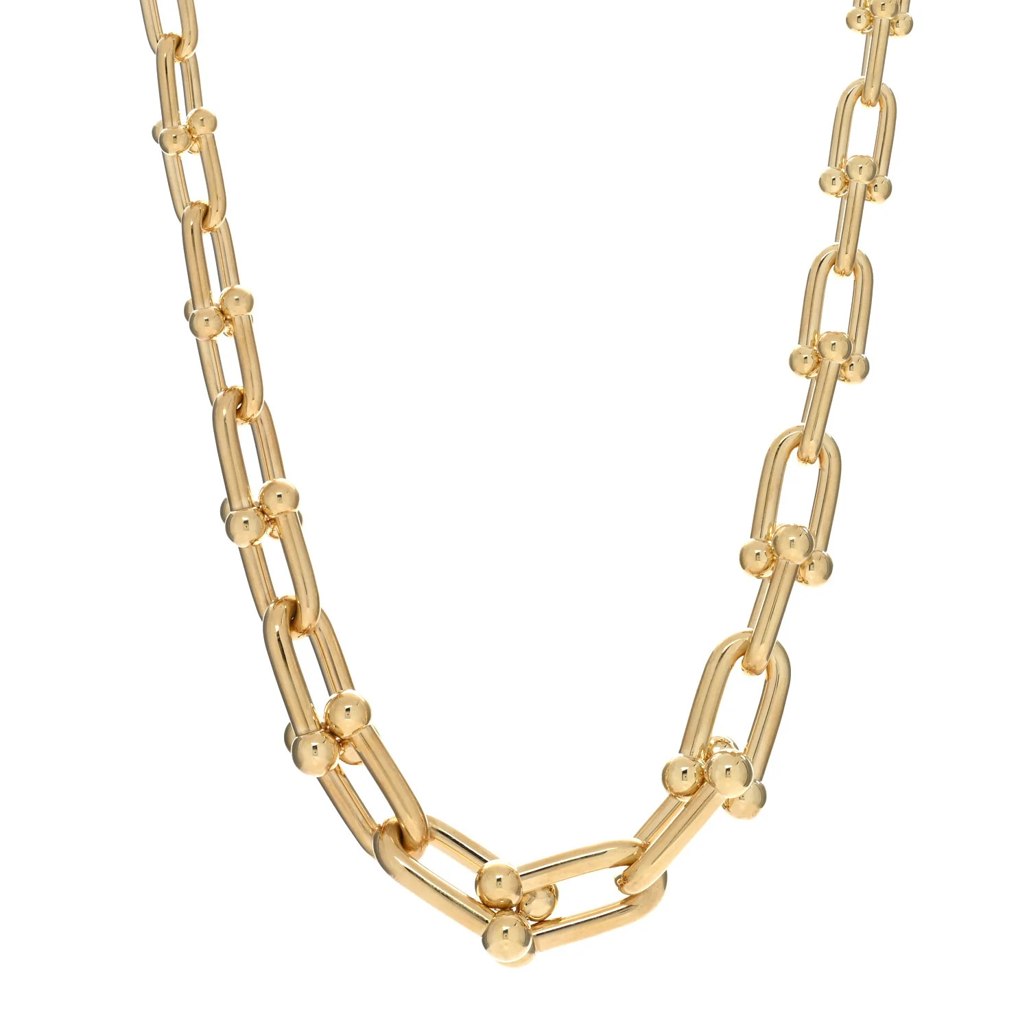 18K Yellow Gold HardWear Graduated Link Necklace | FASHIONPHILE (US)
