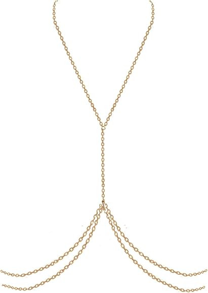 Sexy Sequins Bra Body Chain Bikini Shiny Luxury Harness Necklace Body Jewelry for Wedding Beach B... | Amazon (US)