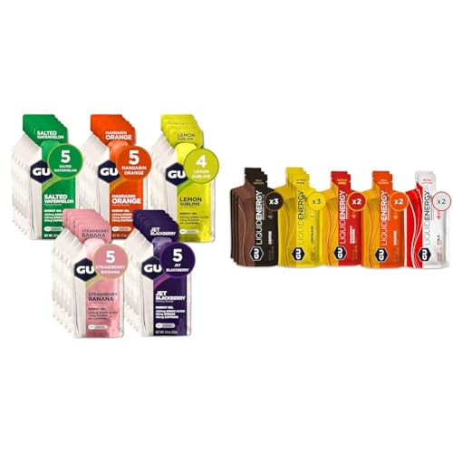 GU Energy Gel 24-Count and Liquid Gel 12-Count Sports Nutrition Energy Packs, Vegan, Gluten-Free | Amazon (US)