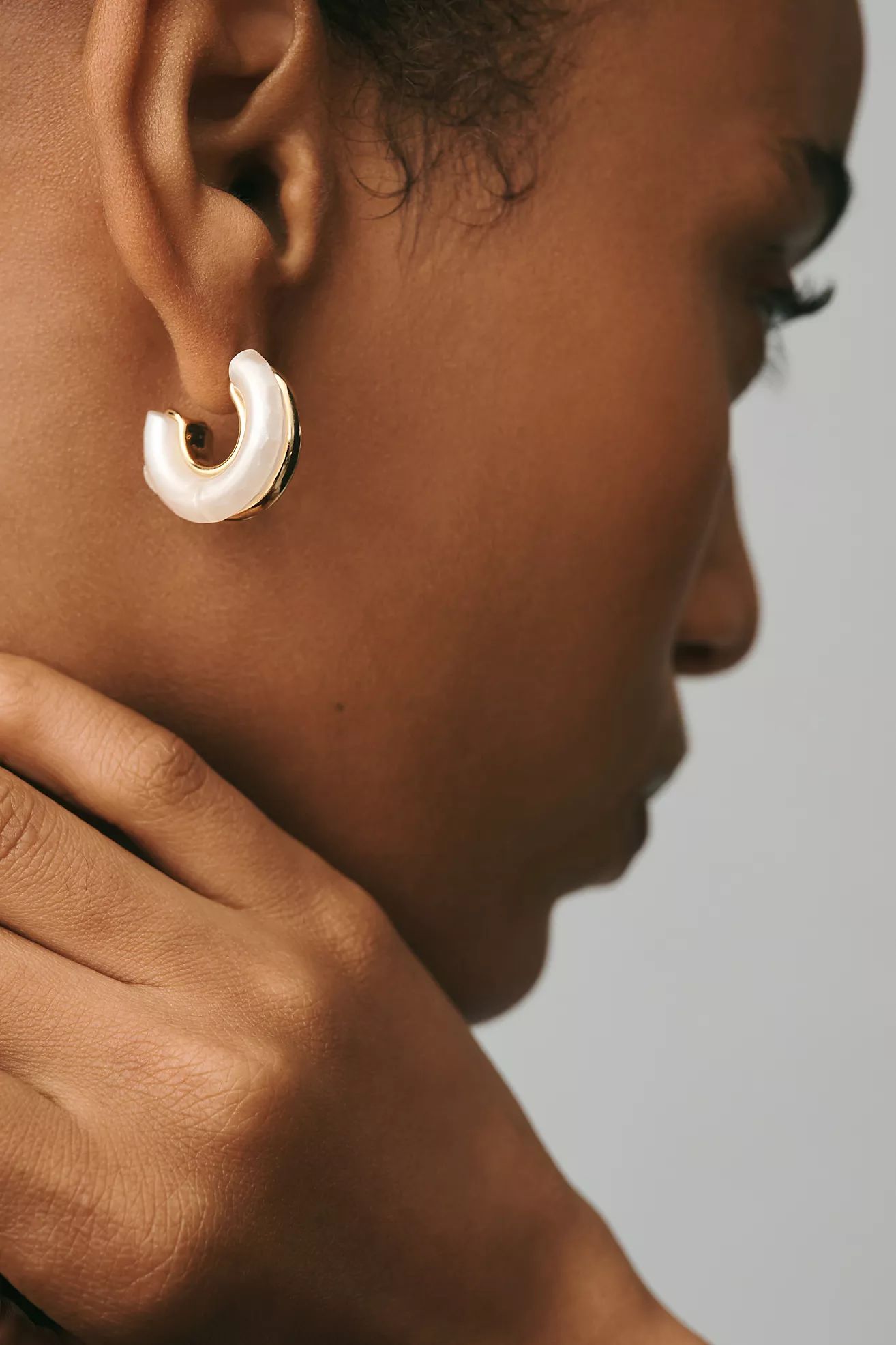 Sunset Resin Open Hoop Earrings | Anthropologie (US)